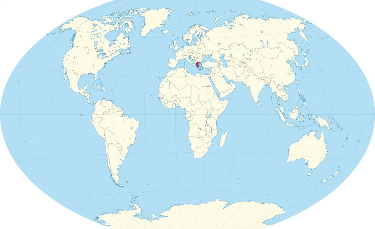 Ateny Grecja na mapie świata