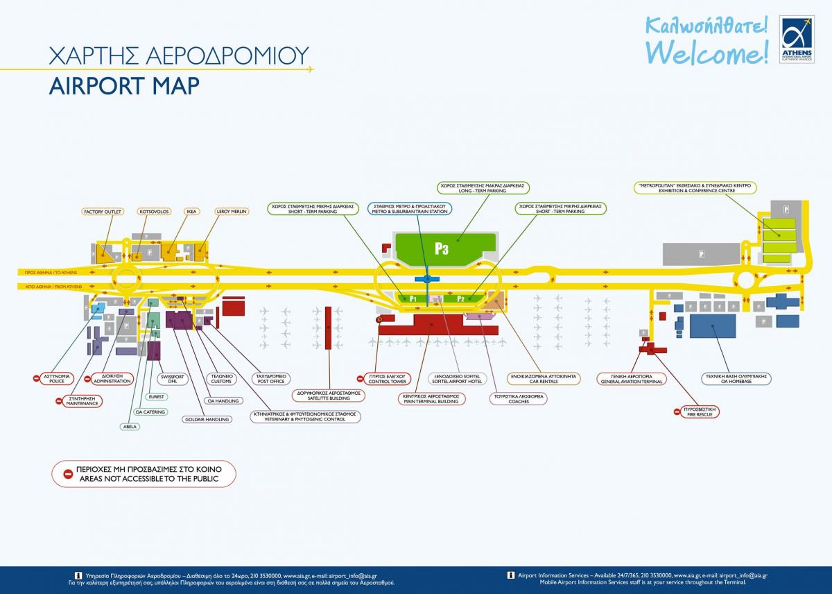 Lotnisko Ateny Grecja mapa