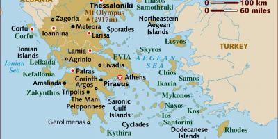 Stolica Grecji mapa