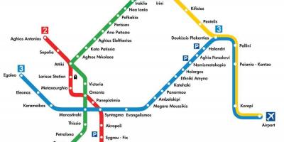 Mapa Aten metra, Lotnisko 